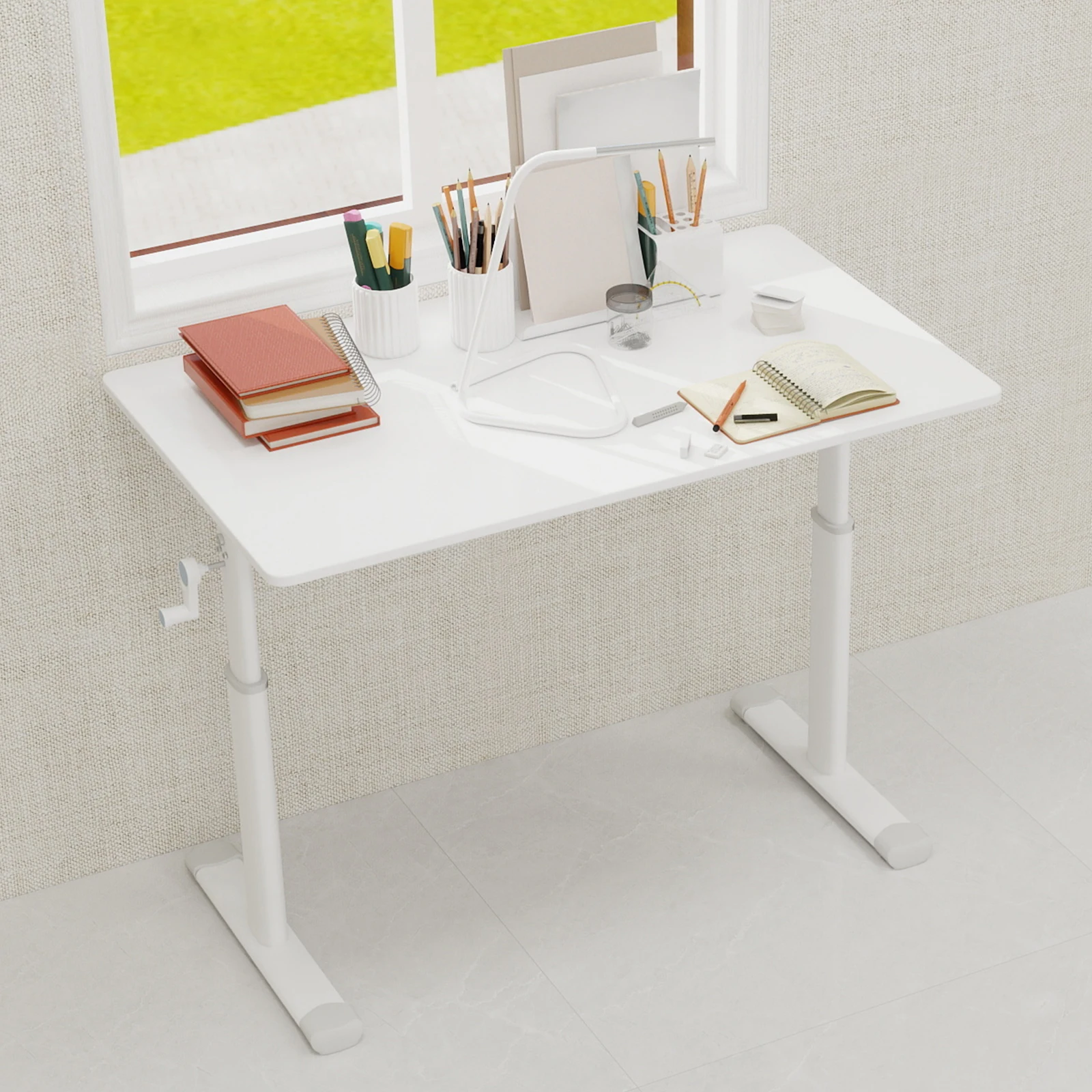 60*100cm Höhenverstellbarer Schreibtisch für Kinder & Erwachsene, Multifunktionales Kompaktdesign für Zuhause & Büro – Detail 6