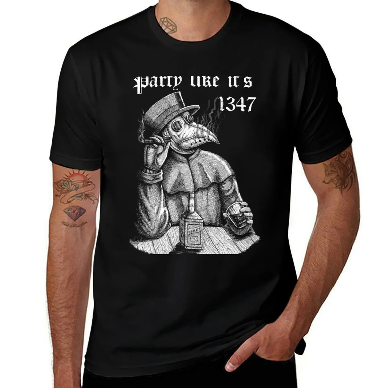 

Party like it's 1347 - vintage chill Plague Doctor T-Shirt heavyweights graphic shirts fitted t shirts for men