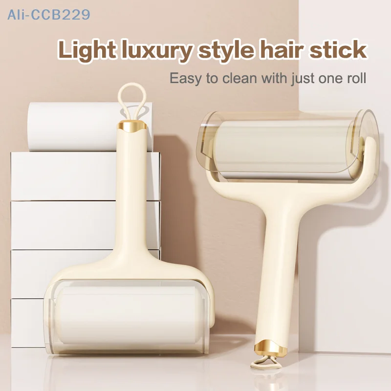 Tearable Roll Paper Hair Sticky Roller Dust Pet Hair Remover Brush Clothes Carpet Cleaning Replaceable Core 10cm Surface