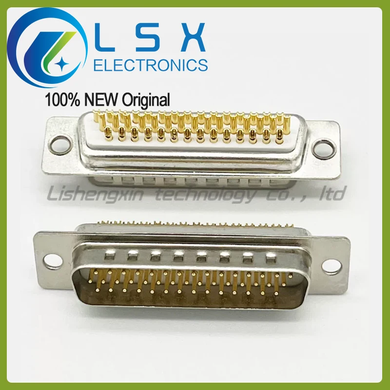 5PCS DB44 wire plug D-SUB44P connector HDB44P three row 44 pin male and female solid copper plated gold