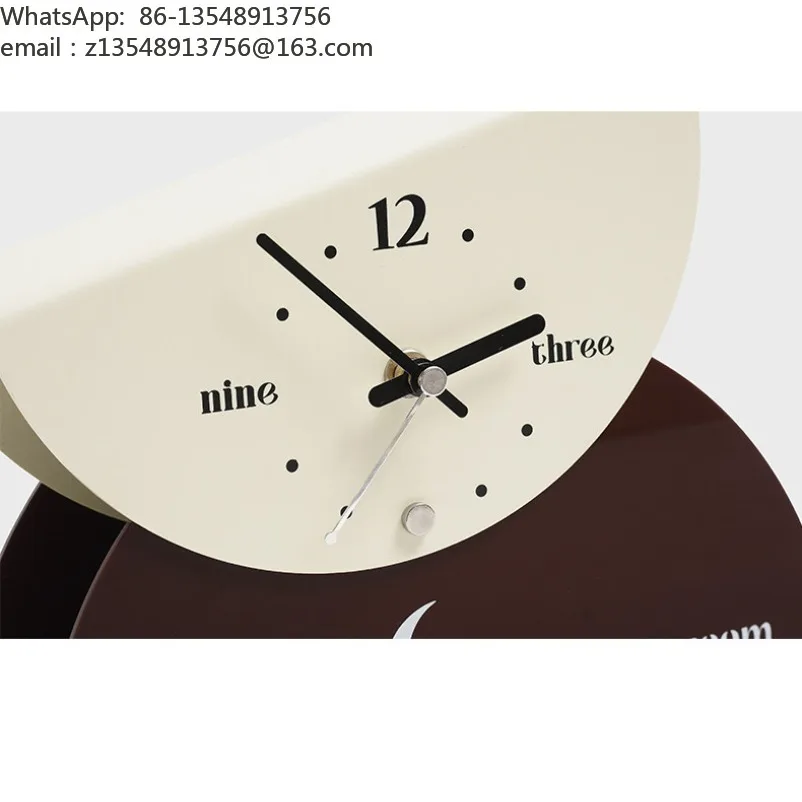 Home light luxury desk clock creative ornament TV cabinet clock pendulum table