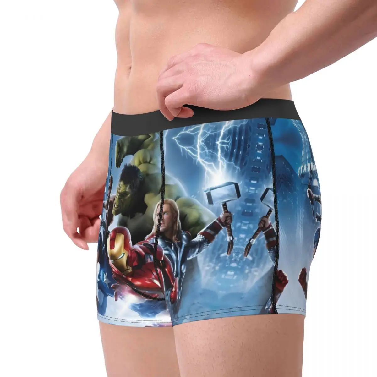 Iron Man Marvel Animation Iron Man Underpants Breathbale Panties Man Underwear Ventilate Shorts Boxer Briefs