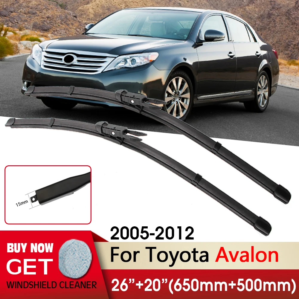 

Car Wiper RHD & LHD Front Wiper Blades 26"+20" For Toyota Avalon 2005-2012 Fit Pinch Tab Arm Windscreen Wipers Auto Accessories