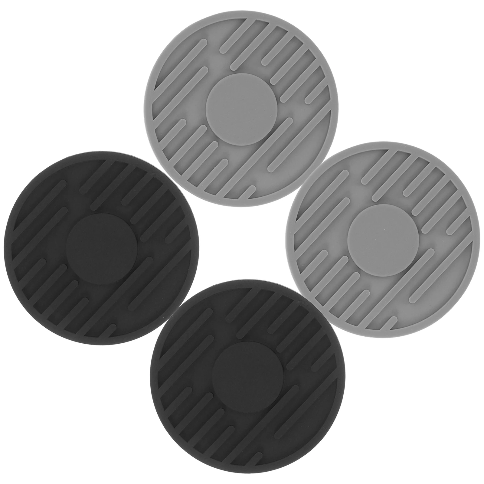 

4Pcs Universal Car Silicone Non-Slip Coasters Round Vehicle Auto Drinks Cup Holders Durable Anti-Slip Silicone Mats
