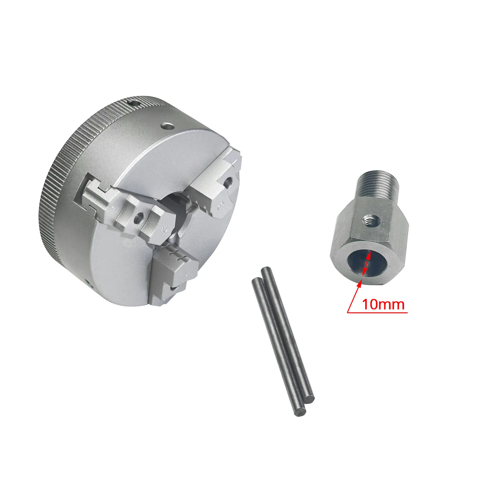 50mm 3-Backen-Selbstzentrierendes Drehfutter mit Spannadapter für Mini-Drehmaschine, Elektrobohrer, DIY-Modellbau & PCB-Bohrungen – Detail 2