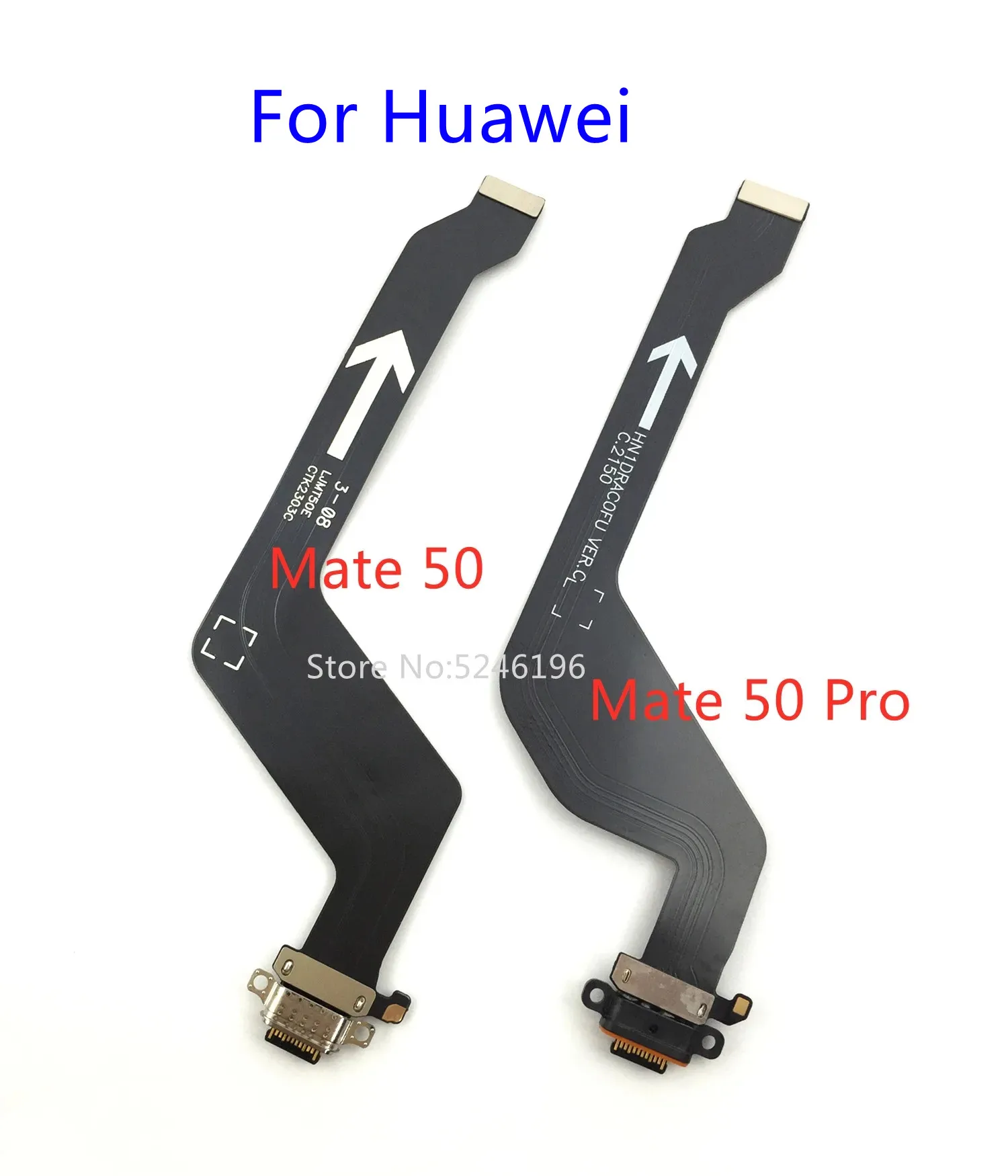 1pcs USB Charging Port Charger Base Connector Flex Cable For Huawei Mate 50 Huawei Mate 50 Pro Replace Part.
