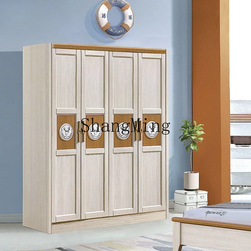

ZYY simple light luxury storage two or four doors large capacity wardrobe all solid wood home