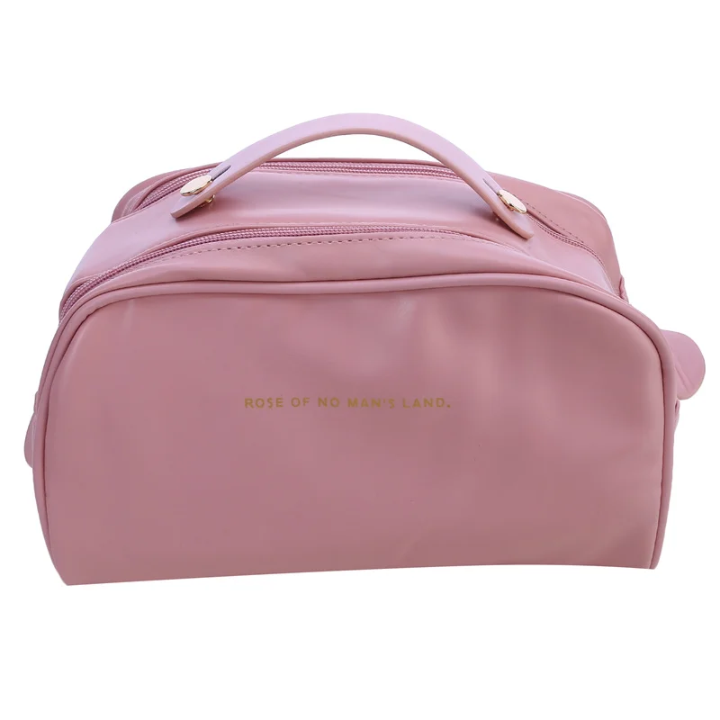 Fahsion borsa per cosmetici da donna borsa per cosmetici portatile con doppia cerniera borse per il trucco di lusso borsa da toilette da viaggio di