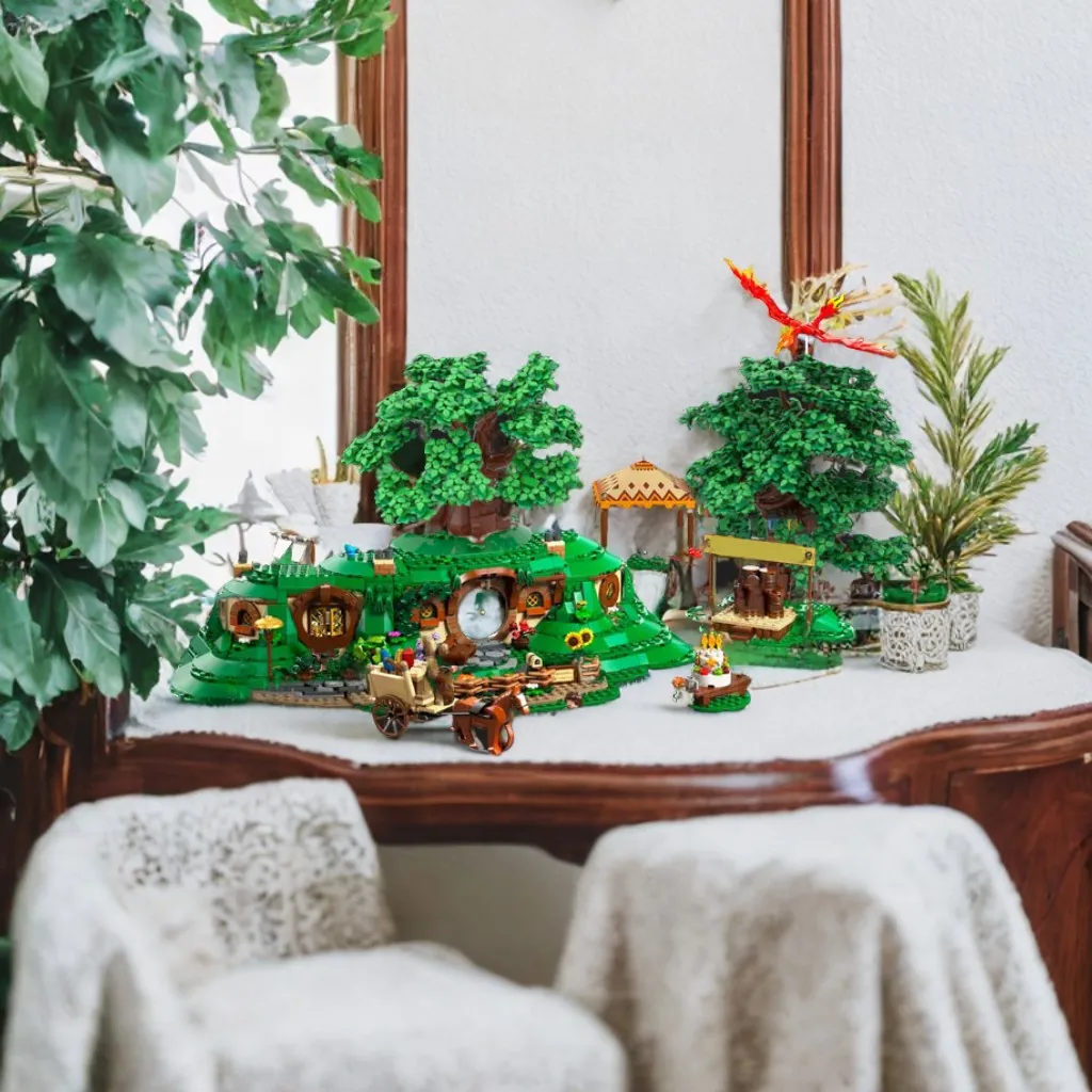 1427PCS MOC The Shires - Lusher Trees Building Block Models , Creative DIY, Perfect for Collection, Educational Toys Gifts