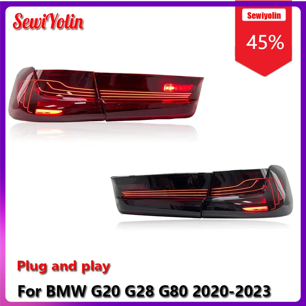 

Sewiyolin Car LED Lamp Taillight Light Assemblies For BMW G20 G28 G80 2020-2023 Auto Fog DRL Brake Turn Signal Lamp
