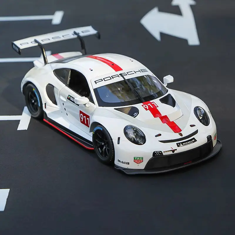 

Модель спортивного автомобиля Bburago 1:24 Porsche 911 RSR из сплава, литой металлический игрушечный автомобиль, модель имитации коллекции, детская игрушка в подарок