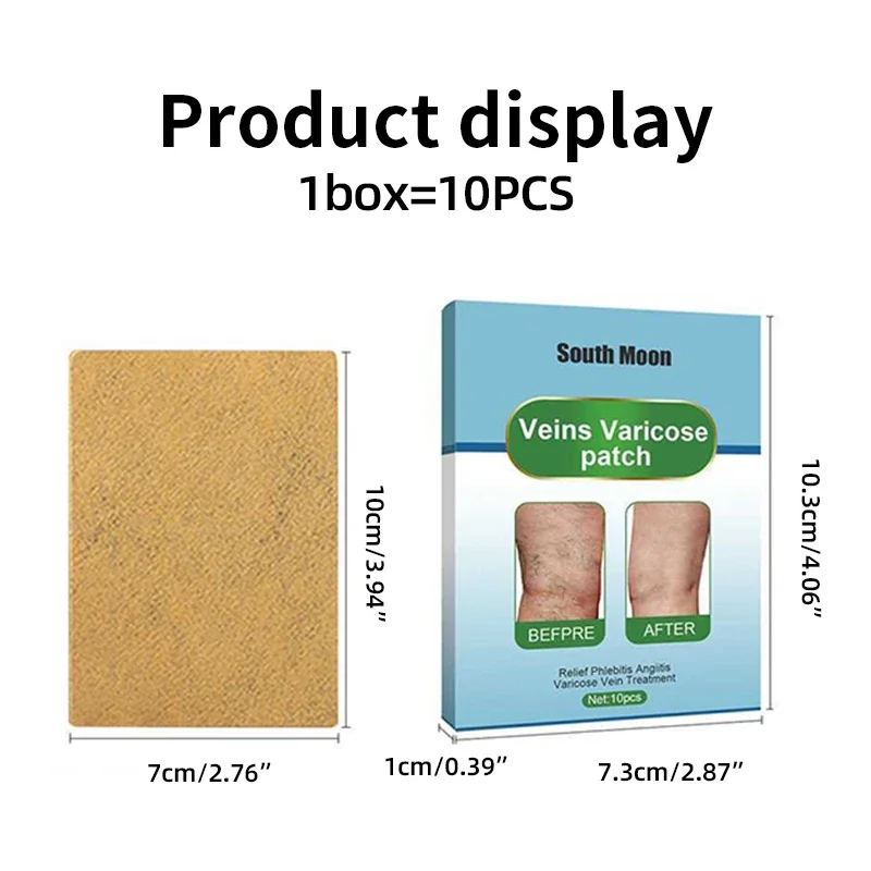 50Pcs Varicose Veins Relief Patch Spider Leg Vasculitis Phlebitis Treatment Varicosity Angiitis Legs Dilated Plaster Foot Care