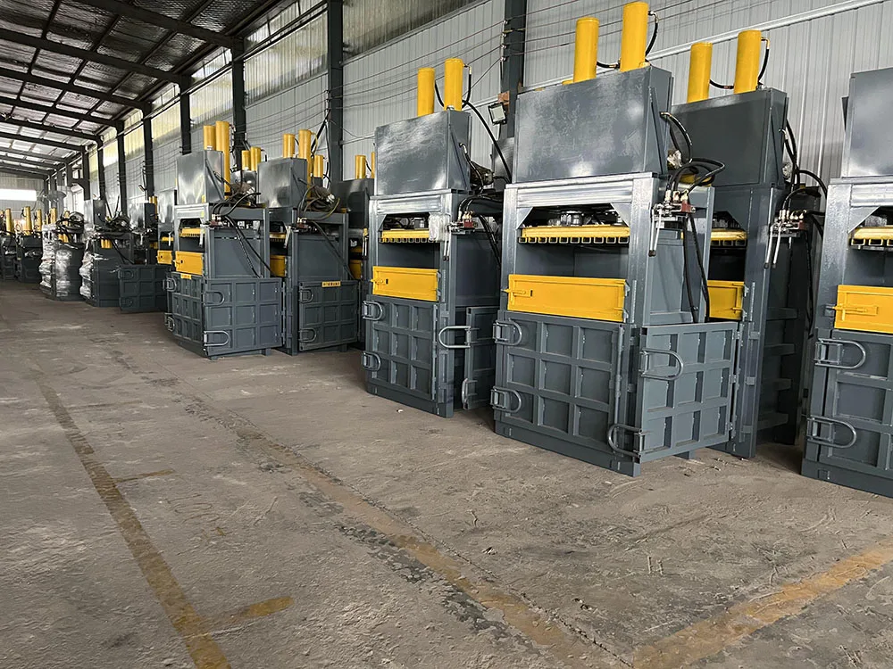 Semi-automatic manual vertical PP woven bag waste baler strapping machine
