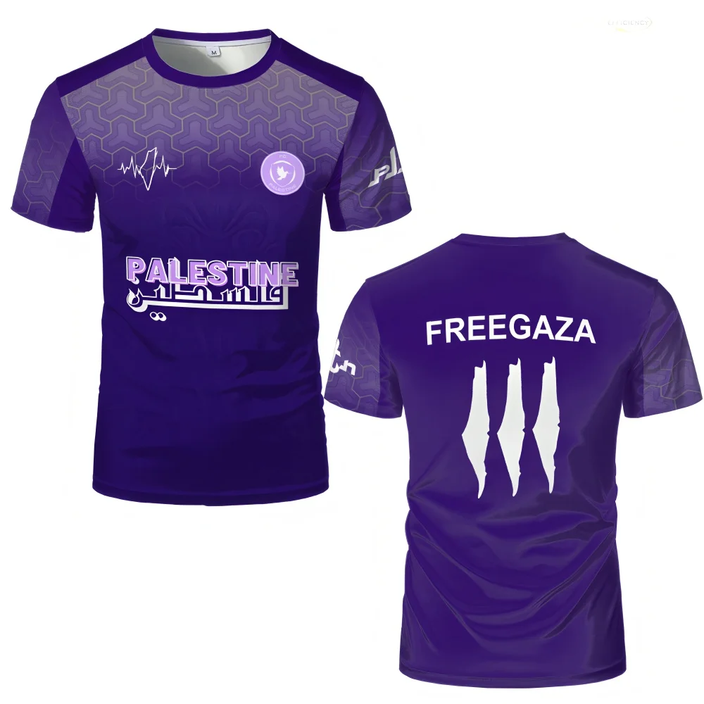 

new mens clothing football sports short sleeved 3D printed comfortable and breathable sports letter striped graphic t shirts top