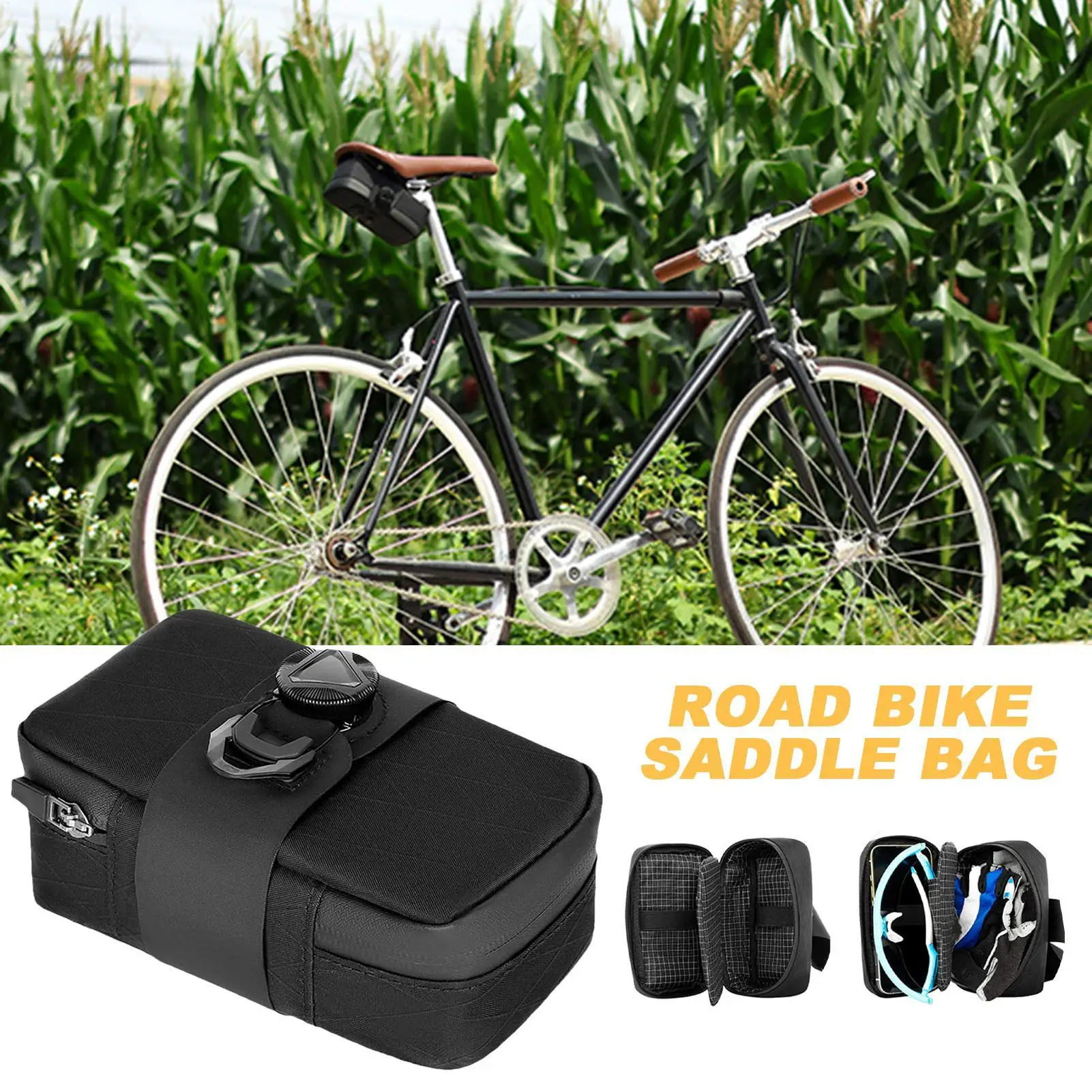 

Waterproof Cycling Seat Pack Bicycle Tail Pouch Road Bike Saddle Bag Bicycle Rear Under Seat Bag Repair Tools Storage Organizer