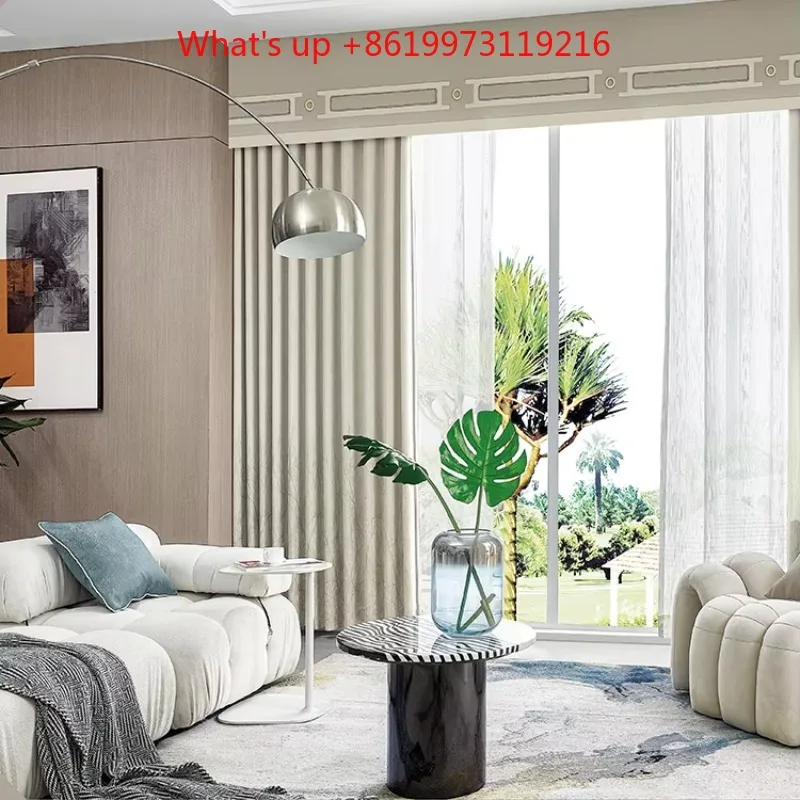 2026 Custm Luxry Eco-Friendly Polyester Hotel Apartment Bedroom Leaves Pattern All-Season Blackout Curtains Noise Reducing Cur