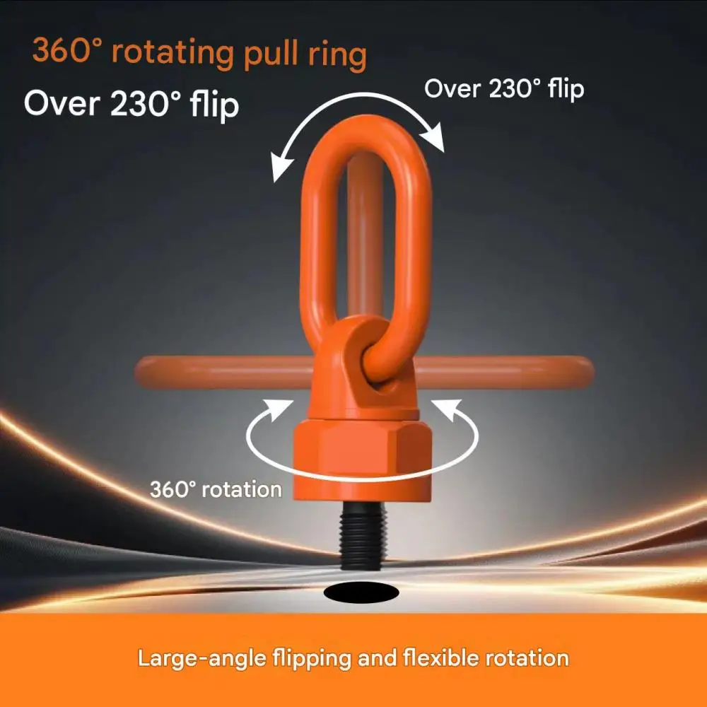 Universal Swivel Hoist Ring Mold Lifting Ring Metric Thread Steel 360° Rotating Lifting Eye Bolt Heavy Duty for Mold Handling