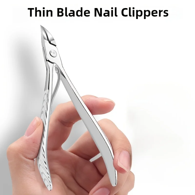 عالية الجودة النسر منقار كماشة سميكة مسمار كليبرز أدوات مانيكير المنزل إهاب كماشة الضوء الميت البيج مزيل نام أظافر #6