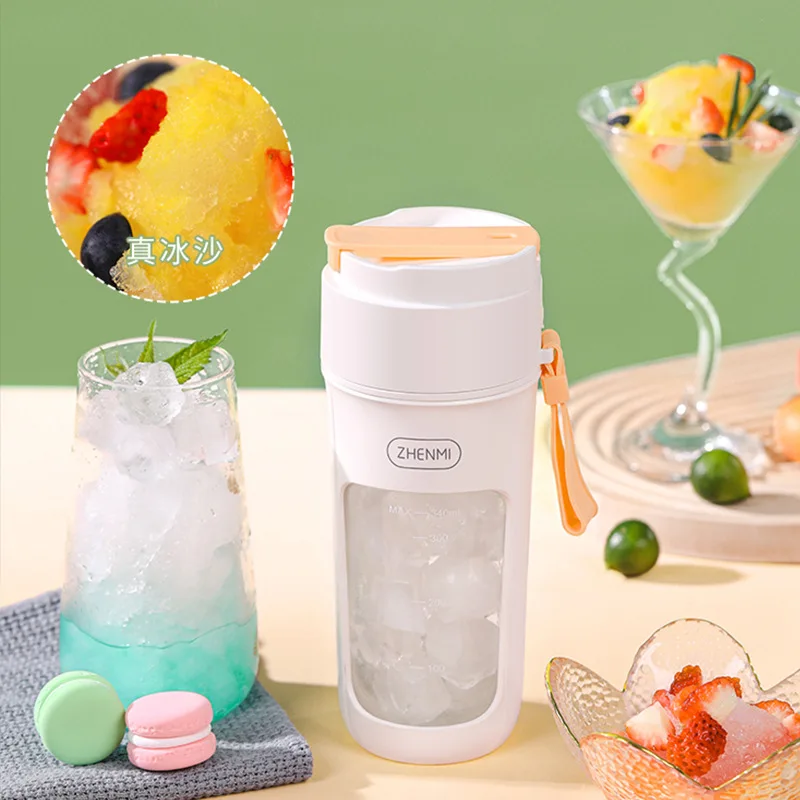 Zhenmi Juices Water Fruit Make Cup Sugarcane Juicer Machine Portable Blender Juice Squeezer Mini Mixer Orange Wireless Electric