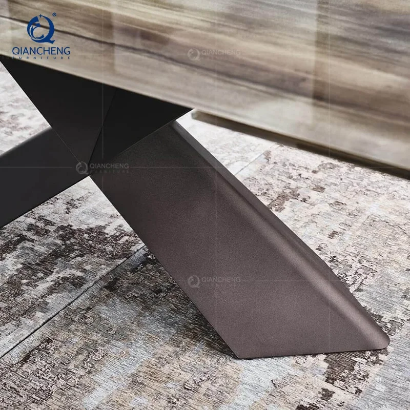 

Italian slate dining table retractable rectangular folding, modern light luxury high-end living room