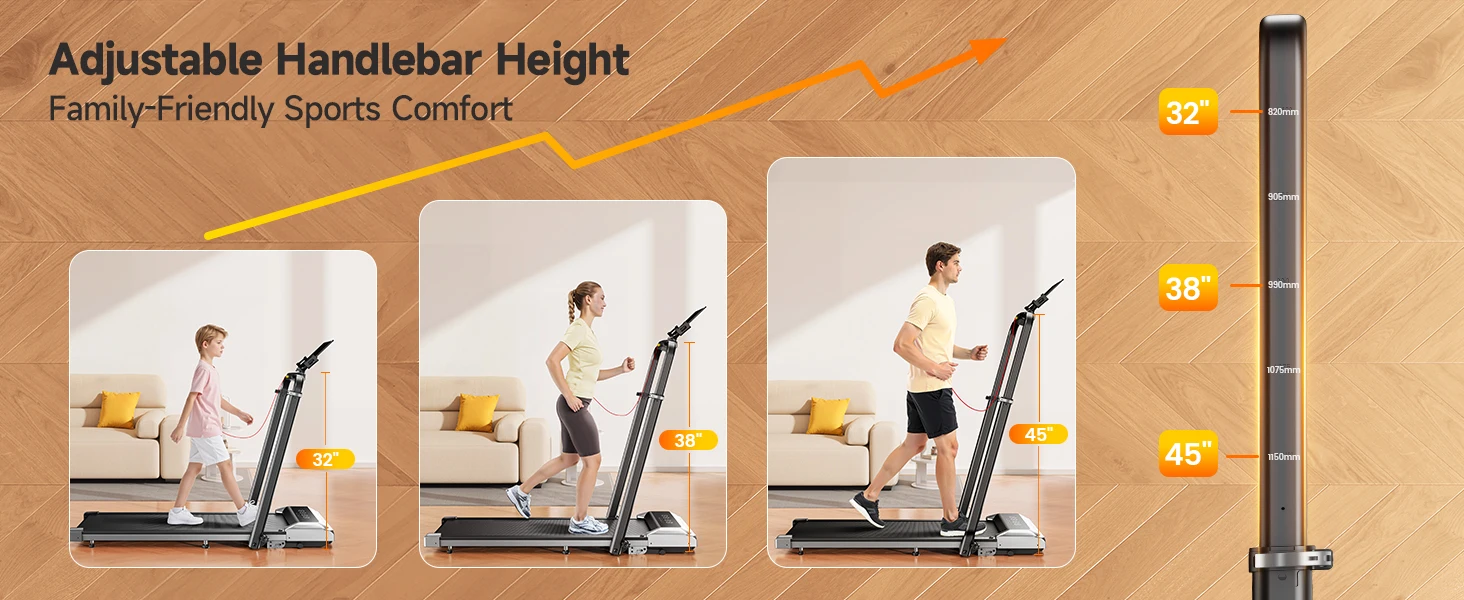 Toputure Elektrisches Klappbares Laufband für Zuhause mit Steigung 12 km/h Smart App-Steuerung LED-Display Geh- und Laufpad für Heim und Büro – Detail 15
