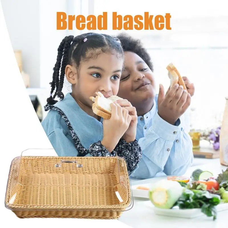 

Bread Serving Basket Storage Tray For Food Coffee Table Basket For Bread Fruit Woven Bread Picnic Basket For Kitchen Restaurant