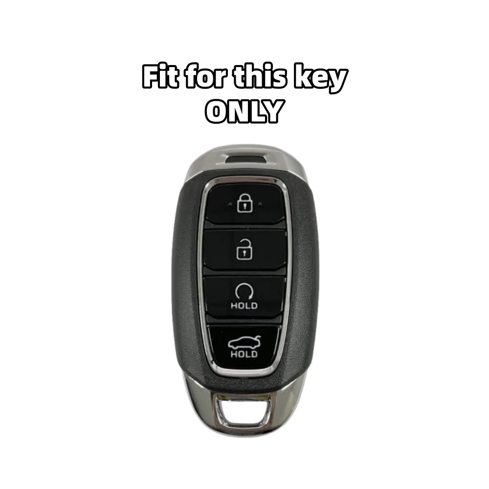 1 set Car Key Case Cover with Key Chain For Hyundai Avante 2020 Elantra 2021 2022