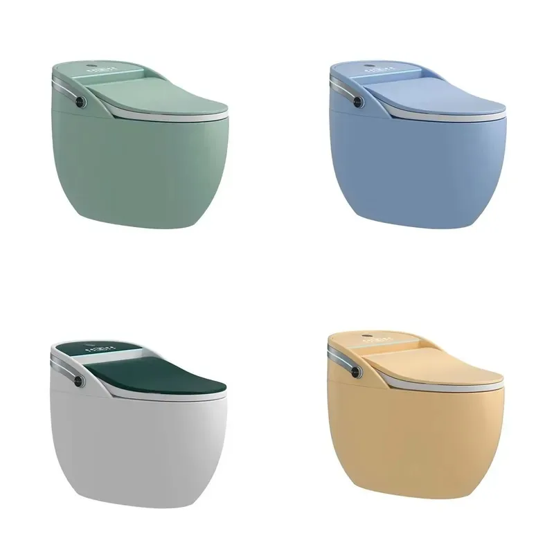 Modern Luxury Green Blue Pink Bathroom Egg Shaped Smart Toilet Seat Wholesale Decoration