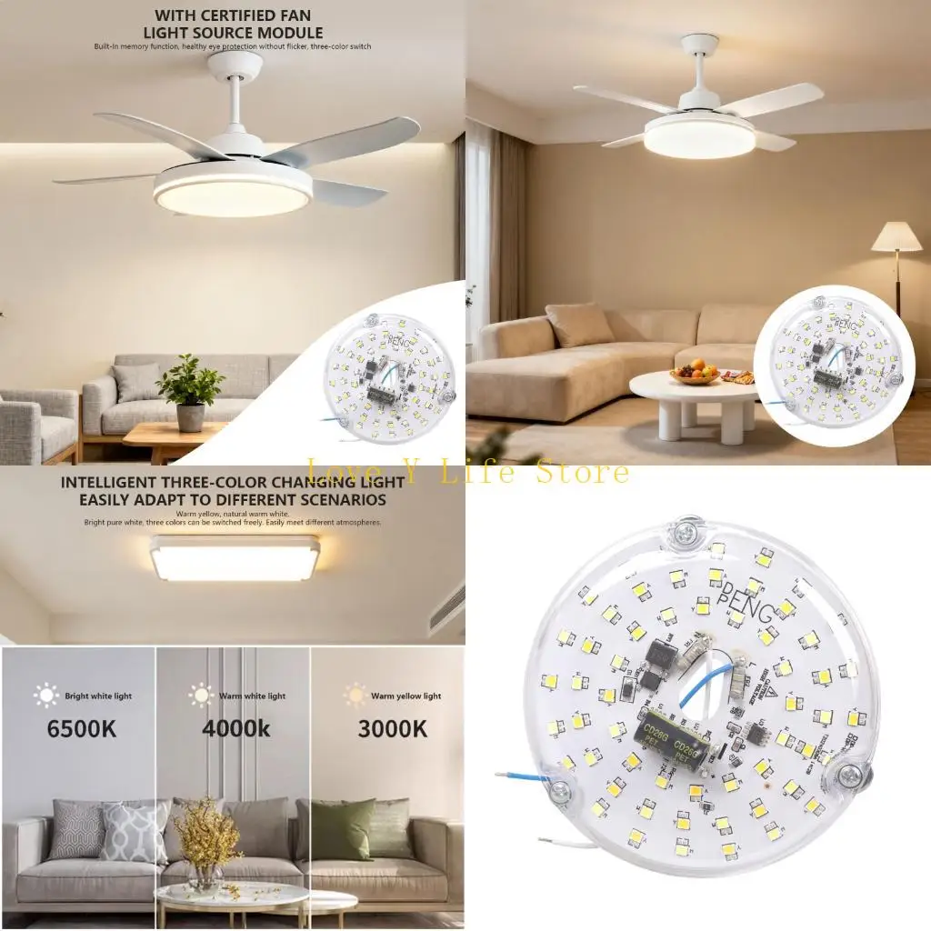 

L74C Energy Efficient 15W Triac Dimmer LED Module For Indoor Ceiling Fans Stability