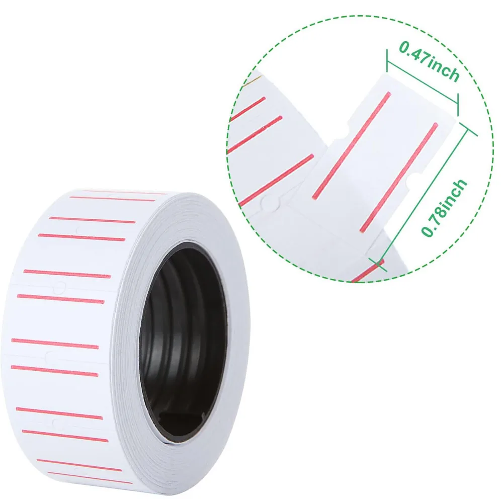 10Rolls MX5500 Price Tag Label Stickers Label Coding Paper Roll for Supermarket Commodity Price Label Coding Machine Price Paper
