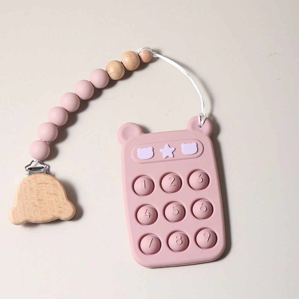 Hot Sell Baby Silicone Remote Control Teether Toy BPA Free Infant Chew Toys Relief Teeth Gum Sensory Toy