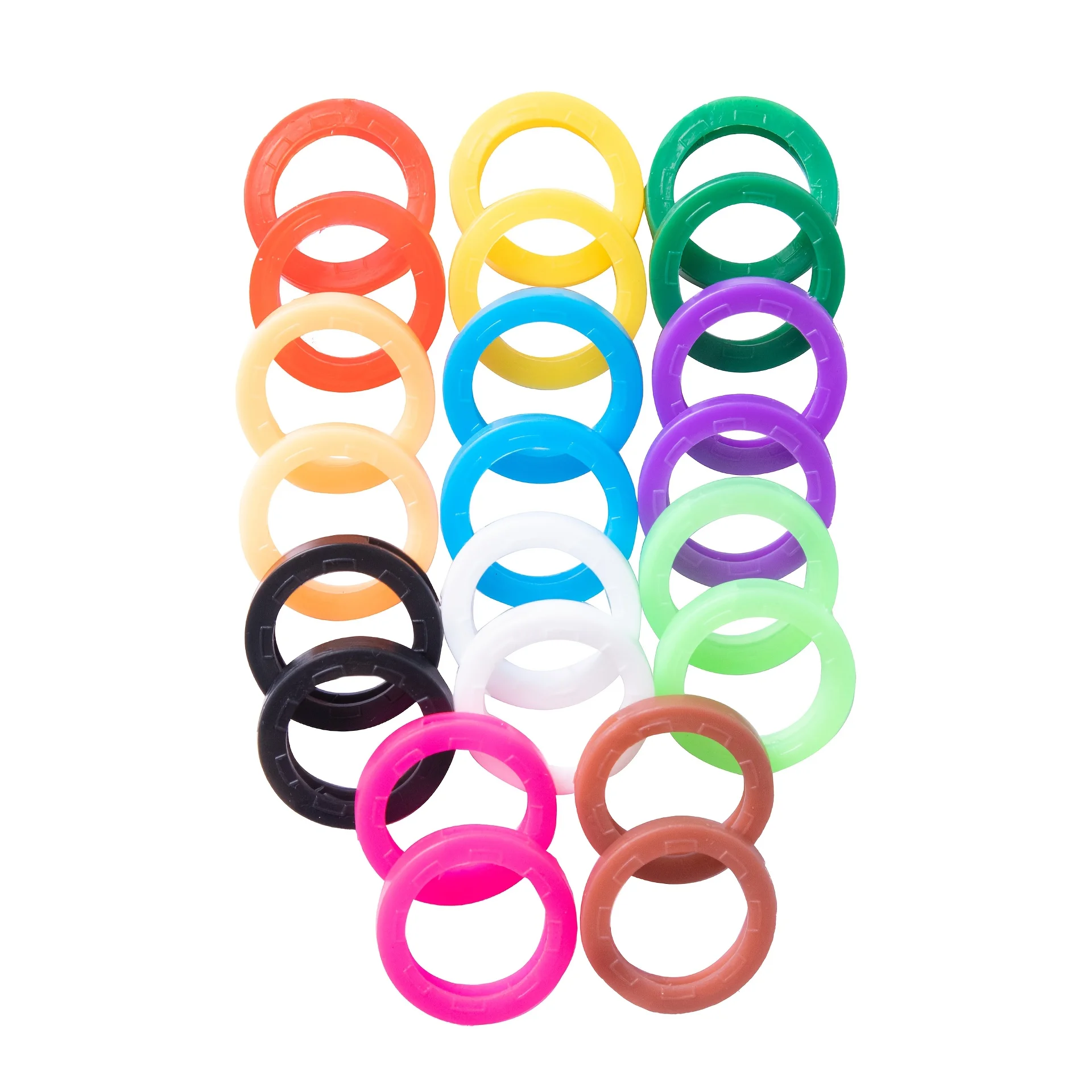 10pcs Random Color silicone key protective covers, DIY key protective rings