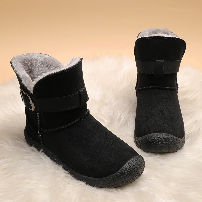 New Winter Booties Outdoor Waterproof Barefoot Boots For Men Ankle Boots Plush Warm Snow Shoes Non-slip Casual Sneakers Big Size