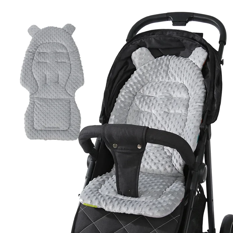 Cotton Double Sides Baby Stroller Pad Velvet Thicken Seat Cushion Dining Chair Pad Universal Baby Cart Mat Stroller Accessories