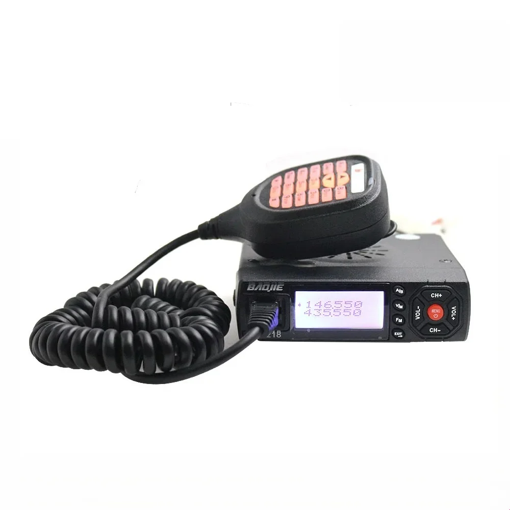 Baojie BJ-218 25W Mobile Walkie Talkie 136-174MHz & 400-470MHz Dual Display MINI Ham Radio 10 KM Baojie BJ 218 Long Range