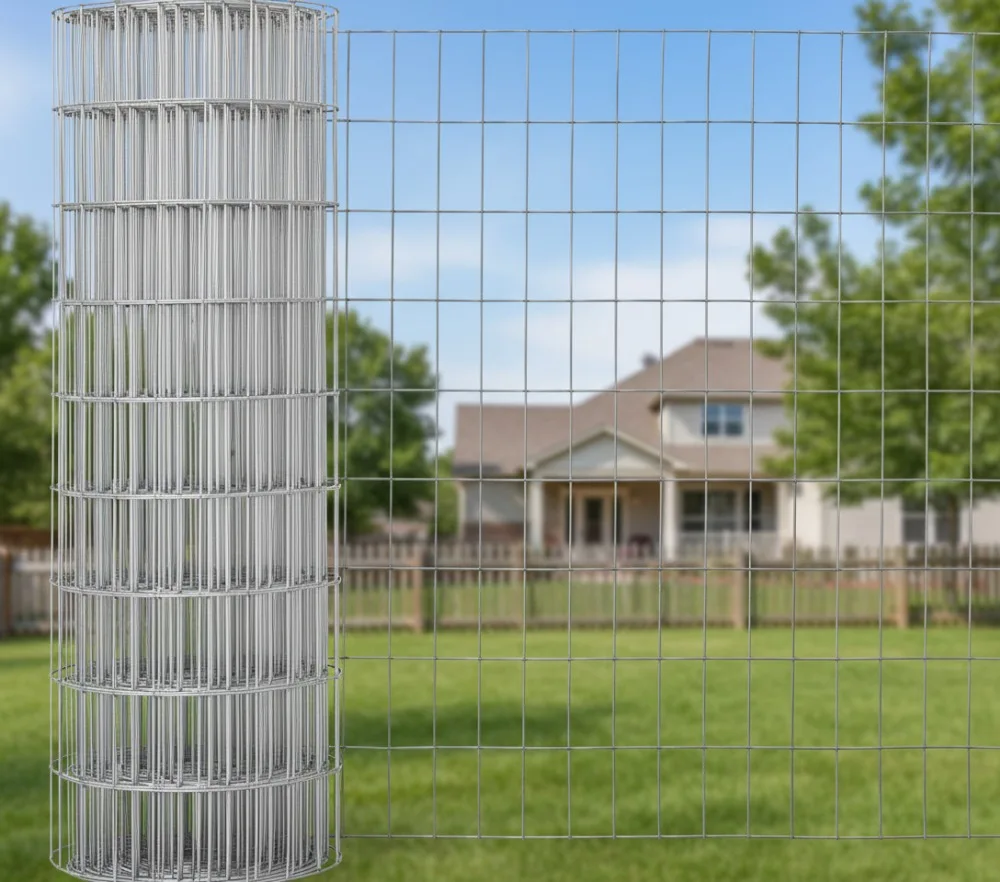 لفة سياج سلكية ملحومة مجلفنة شديدة التحمل، شبكة 2 × 4 بوصة، مقياس 12.5 قدم × 100 قدم للمنزل وغلاف الحيوانات #1