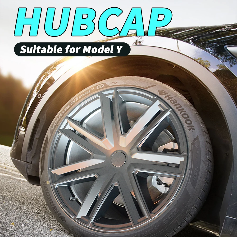 Hub Cap Performance Replacement Wheel Cap Automobile Hubcap Full Rim Cover Accessories For Tesla Model Y 19-Inch 2020-2023