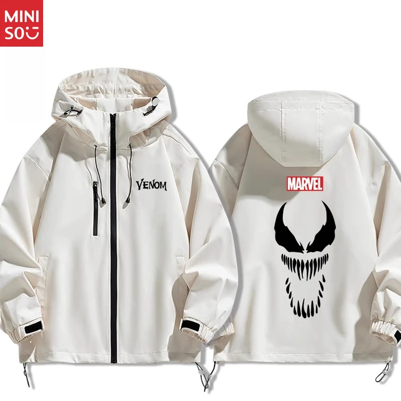 

Куртка для последних танцев Marvel Venom, ветровка с капюшоном «Человек-паук», пальто из фильма