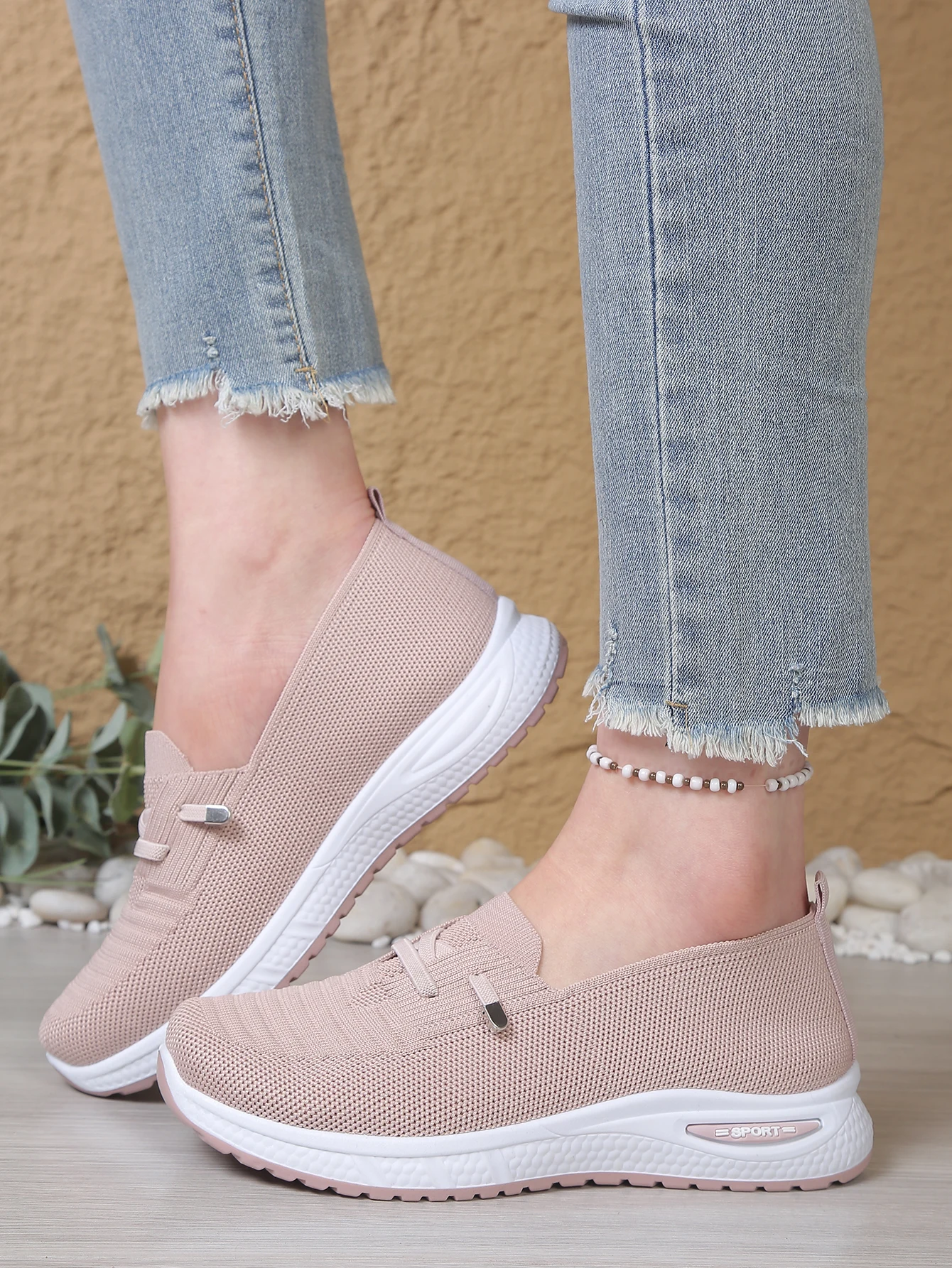 Atmungsaktive Slip-On-Walkingschuhe für Damen, leichte, bequeme Freizeitsneaker, weiche Sohle für ältere Menschen und ganztägiges Tragen – Detail 8
