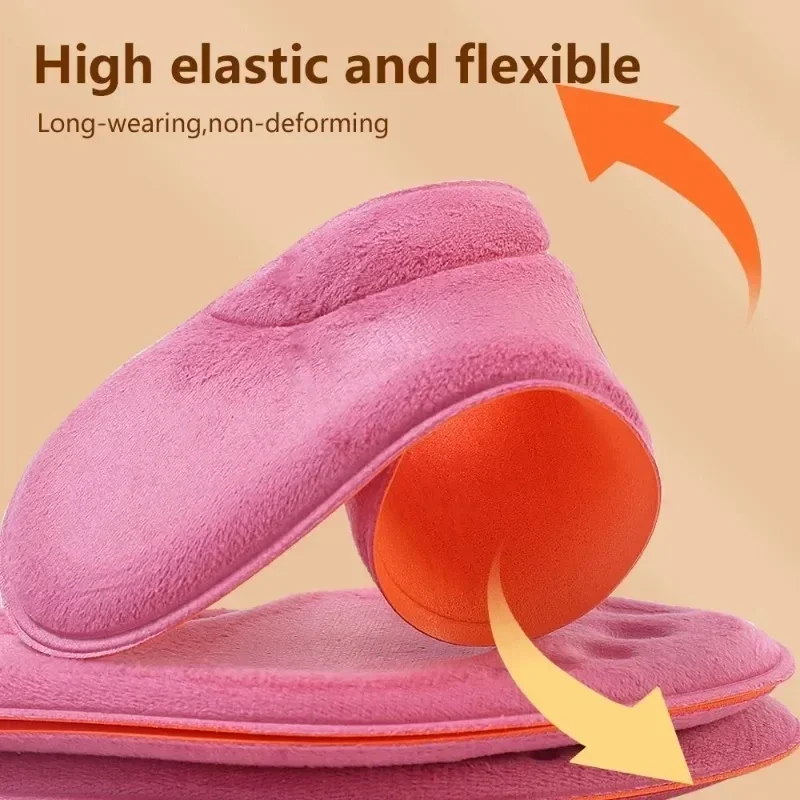 10/4/2PCS Winter Self Heating Insoles Thermal Thicken Non Slip Massage Memory Foam Shoes Pads Running Shoes Pads for Men Women