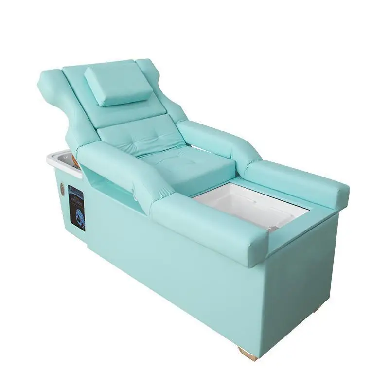 Water circulation head therapy foot bath integrated multi-functional constant temperature massage bed