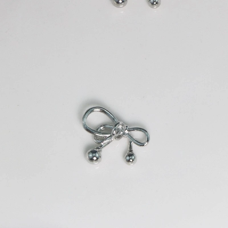 10pcs Bowknot Charm for Dangle Earrings Bracelet Necklace Pendant Silver Color Bowtie Charm DIY Jewelry Making