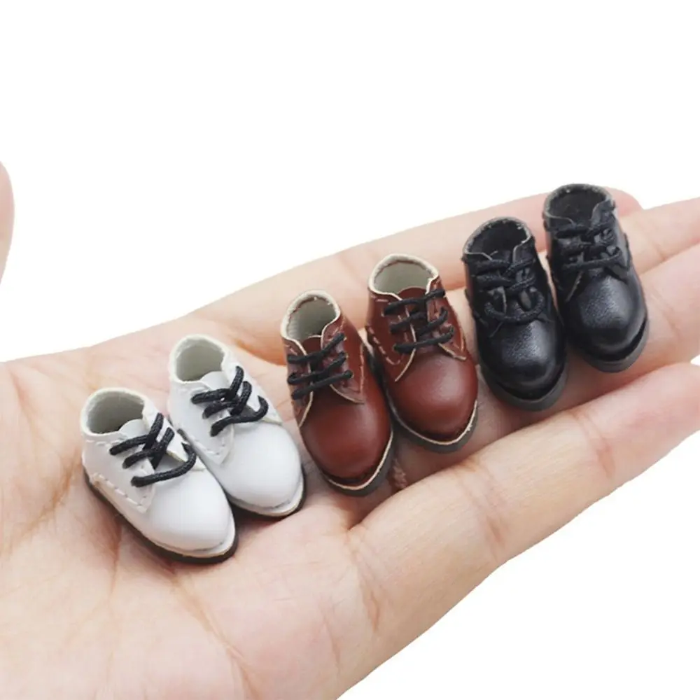 1 Paar niedlich ob11 dod bjd Puppe Schuhe Mode pu Leder Frenulum Mini Schuhe Puppen Zubehör Kinder spielen Haus verkleiden Spielzeug