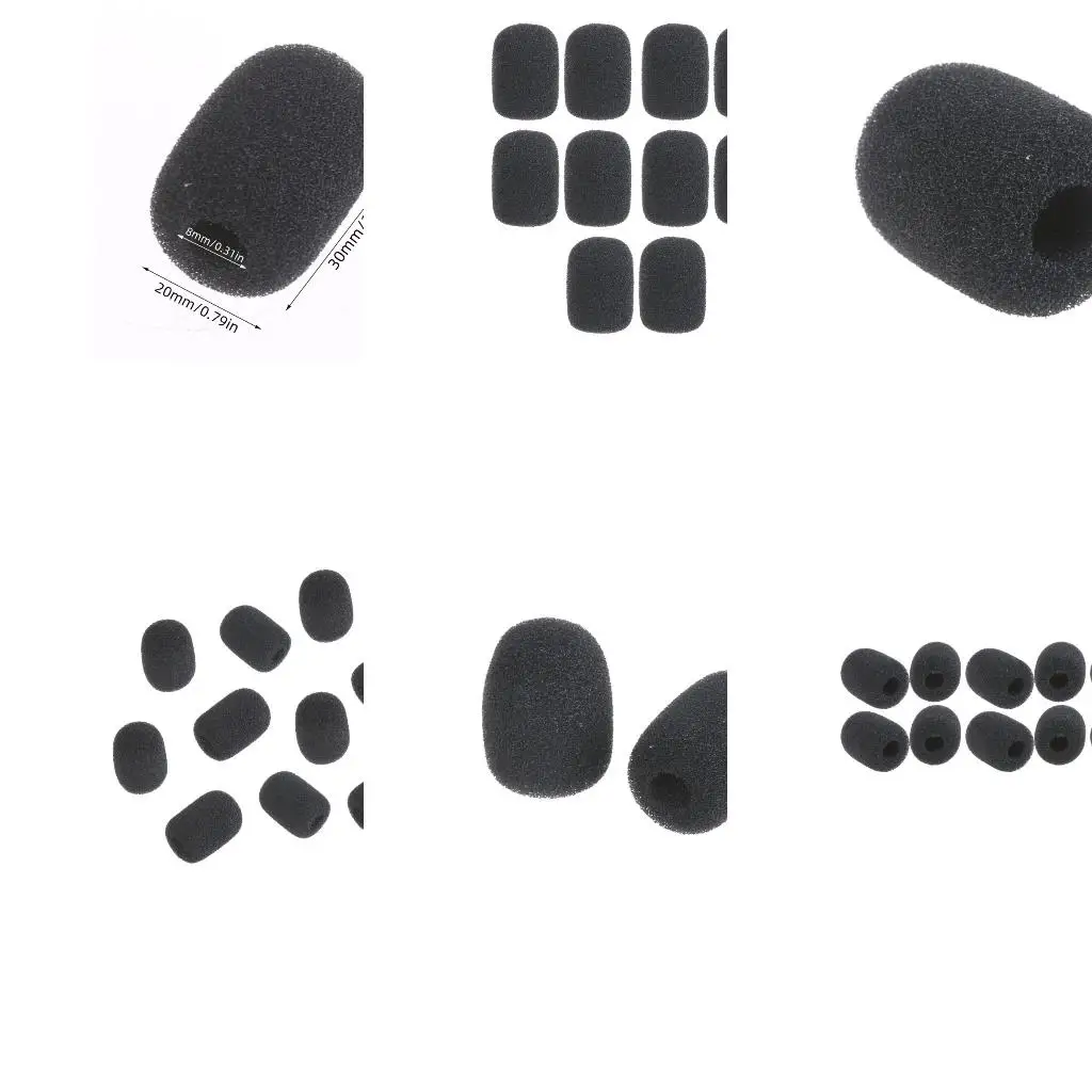 

Headsets Microphone Windscreen Filter Windscreen Sponge Cover Protector Replacement Lapel Mic Cover 8mm Diameter