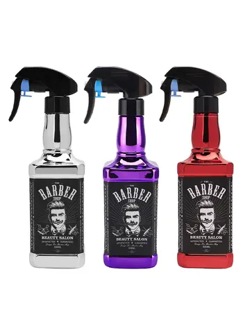 Botella pulverizadora de peluquero profesional, regadera vacía de niebla fina rellenable, rociador de agua, accesorios de barbería, herramientas para el cabello