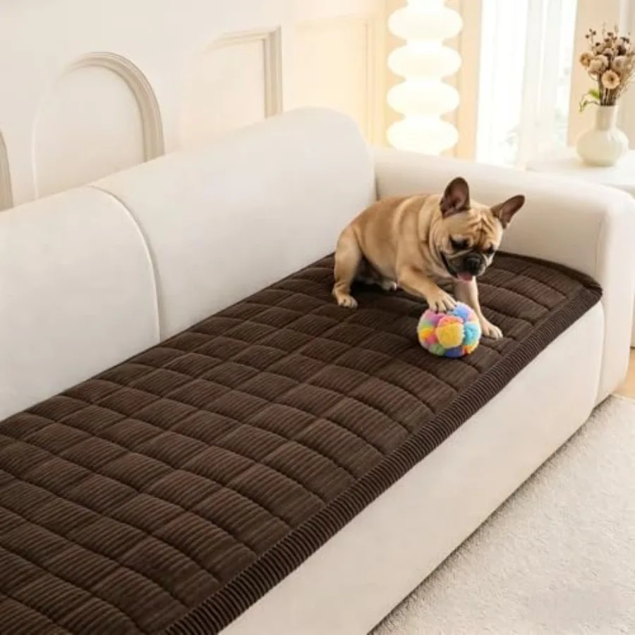

Couch Cover for 3 Cushion Couch Sofa Covers for Dogs Washable Non-Slip Sofa Protector Pet Friendly Dog Mats for Couches Soft Fu