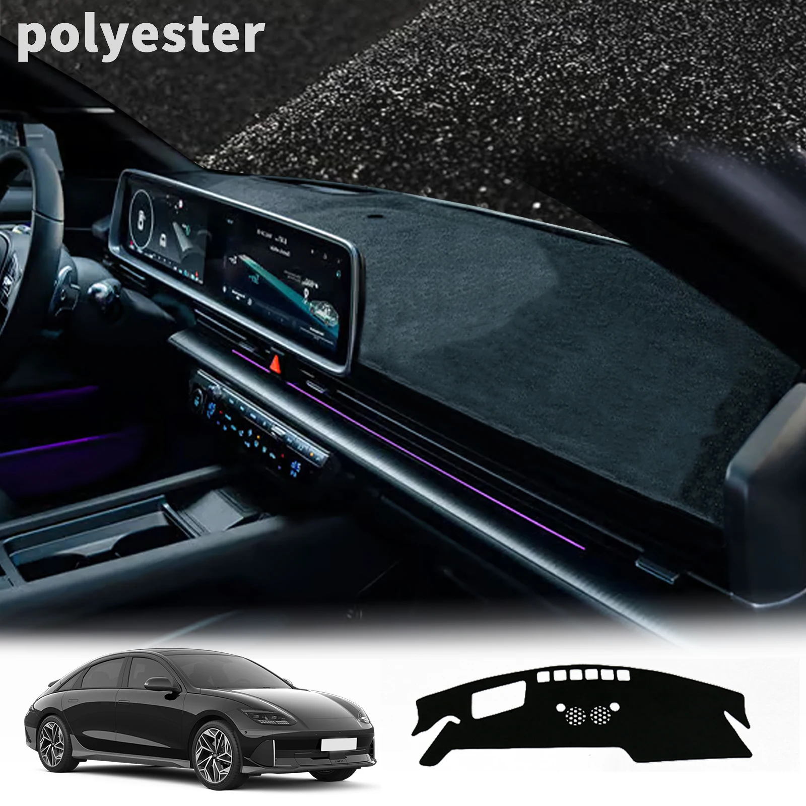 

for Hyundai IONIQ 6 2022 2023 2024 2025 DashMat Sunshade Protective Carpet Car Dashmat Dashboard Cover Pad Accessories