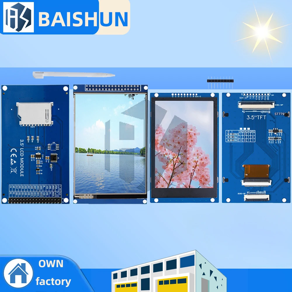 3,5 Zoll 320x480 SPI TFT Serial Port Modul 5V/3,3V PCB Adapter ST7796S/ST7796U LCD Display für Arduino