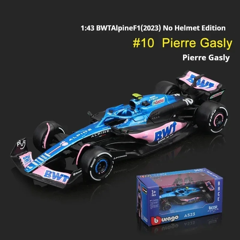 Bburago 1:43 Alpine F1 Team  10 Pierre Gasly  31 Esteban Ocon Formula Racing Static Simulation Die Casting Alloy Car Model Toy