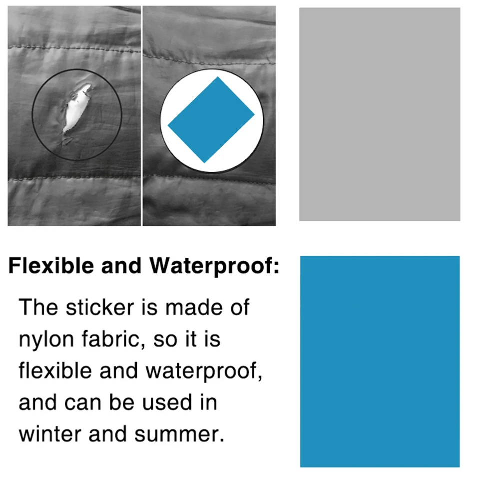 Self Adhesive Repair Kit Repair Patch For Tents Backpack Rubber Dinghy Air Mattress Nylon Patch Repair Sticker